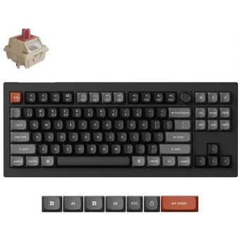 Keychron V3 Ultra 8K V3U-D1 Ασύρματο Gaming Μηχανικό Πληκτρολόγιο με Keychron Silk POM Red διακόπτες και RGB φωτισμό (Αγγλικό US)