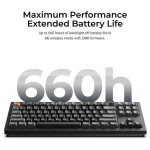 Keychron V3 Ultra 8K V3U-D1 Ασύρματο Gaming Μηχανικό Πληκτρολόγιο με Keychron Silk POM Red διακόπτες και RGB φωτισμό (Αγγλικό US) - Image 4