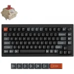 Keychron V1 Ultra 8K V1U-D1 Ασύρματο Gaming Μηχανικό Πληκτρολόγιο με Keychron Silk POM Red διακόπτες και RGB φωτισμό (Αγγλικό US)