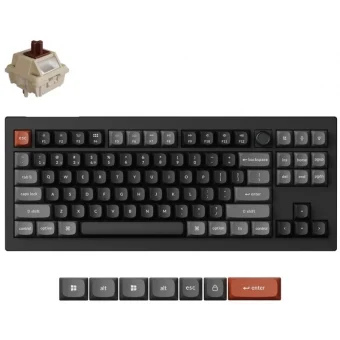Keychron V3 Ultra 8K V3U-D3 Ασύρματο Gaming Μηχανικό Πληκτρολόγιο με Keychron Silk POM Brown διακόπτες και RGB φωτισμό (Αγγλικό US)