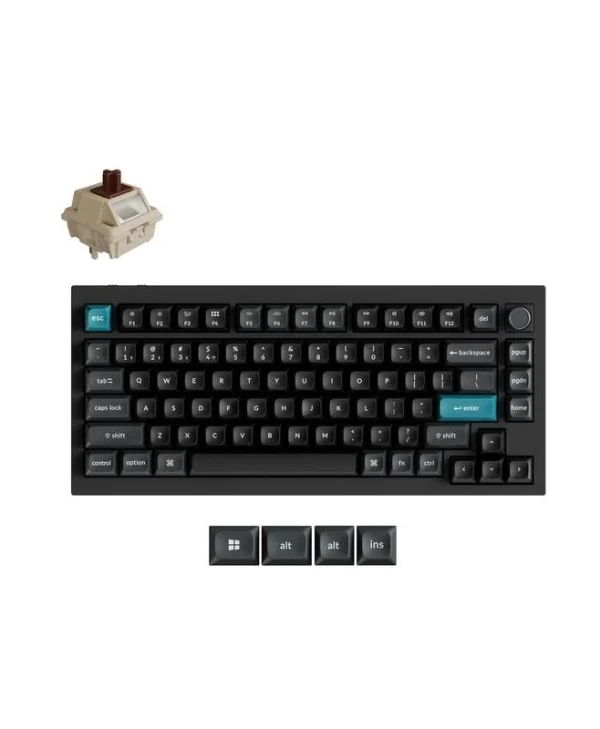 Keychron Q1 Ultra 8K Q1U-M3 Ασύρματο Gaming Μηχανικό Πληκτρολόγιο με Keychron Silk POM Brown διακόπτες και RGB φωτισμό (Αγγλικό US)
