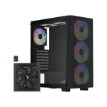 Aerocool B509A Flow-G-BK-v1 Gaming Midi Tower Κουτί Υπολογιστή με Πλαϊνό Παράθυρο Μαύρο ACCX-BD02002.11