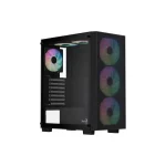 Aerocool B509A Flow-G-BK-v1 Gaming Midi Tower Κουτί Υπολογιστή με Πλαϊνό Παράθυρο Μαύρο ACCX-BD02002.11 - Image 2