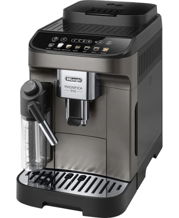 De'Longhi Magnifica Evo Αυτόματη Μηχανή Espresso 1450W Πίεσης 15bar για Cappuccino με Μύλο Άλεσης Ασημί 0132250140