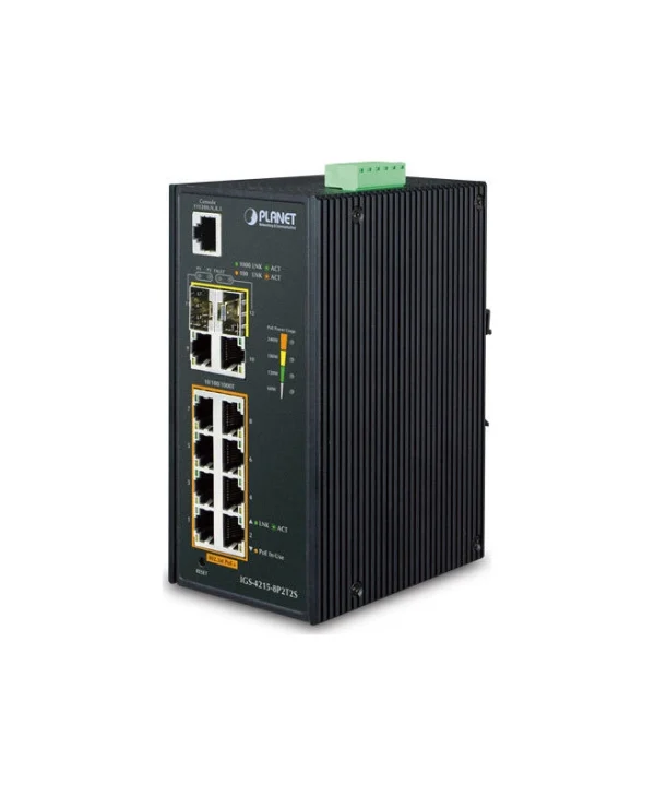 Planet IGS-4215-8P2T2S Managed L2 PoE+ Switch με 8 Θύρες Gigabit (1Gbps) Ethernet και 2 SFP Θύρες