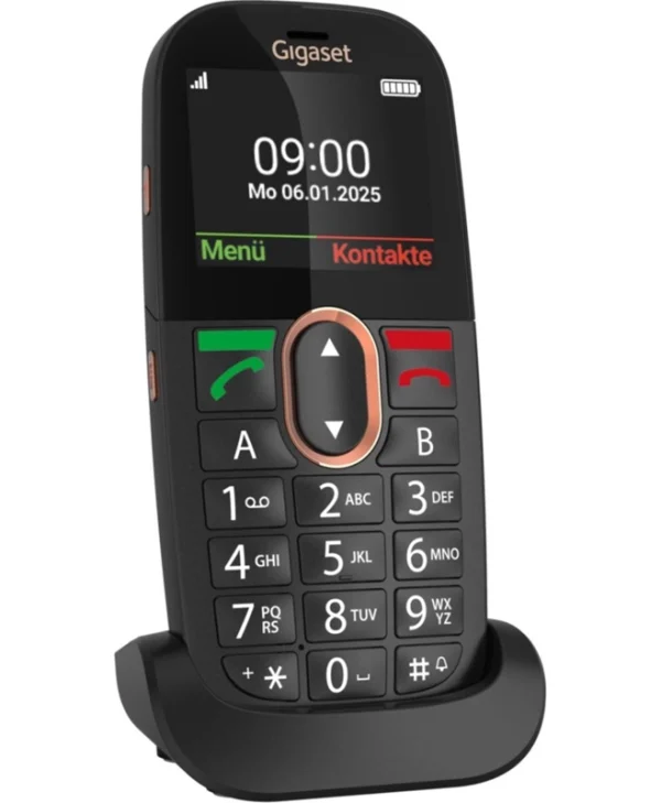 Gigaset GL695 Single SIM Κινητό με Μεγάλα Κουμπιά Μαύρο 100673165