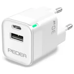 Pedea Φορτιστής Χωρίς Καλώδιο GaN με Θύρα USB-A και Θύρα USB-C 30W Power Delivery Λευκός 60040106