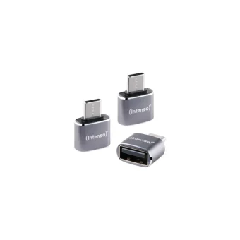 Intenso Μετατροπέας USB-C male σε USB-A female Γκρι 3τμχ 7600113