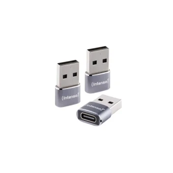 Intenso Μετατροπέας USB-A male σε USB-C female Γκρι 1τμχ 7600013