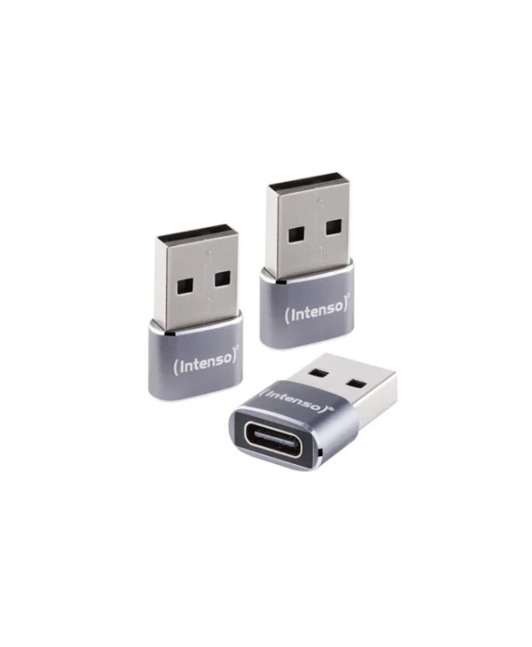 Intenso Μετατροπέας USB-A male σε USB-C female Γκρι 1τμχ 7600013