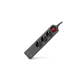 Entac Πολύπριζο 3 Θέσεων με USB-A και Καλώδιο 1.5m ESE1.5G3-1.5-SW-USB-B