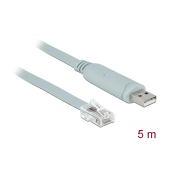 DeLock USB 2.0 Cable USB-A male - RJ45 Γκρι 5m 63308