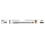 DeLock USB 2.0 Cable USB-A male - RJ45 Γκρι 5m 63308 - Image 2