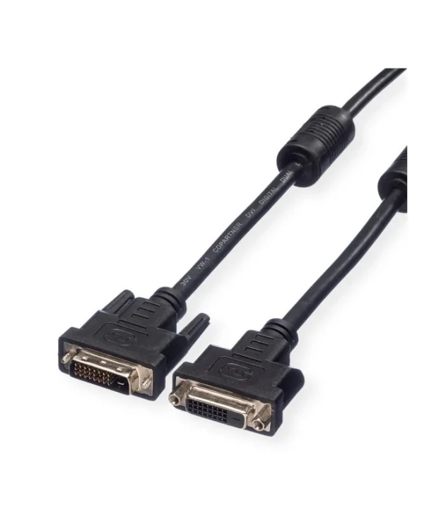 Value Cable DVI-D male - DVI-D female 2m Μαύρο 11.99.5563-10