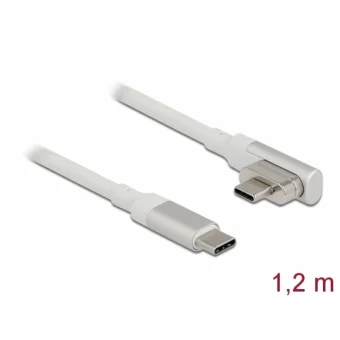 Delock Thunderbolt 3 Usb-c Magnetic Cable Straight/90 Degree Angle 4k60hz/100w 1.2m White Delock 86703