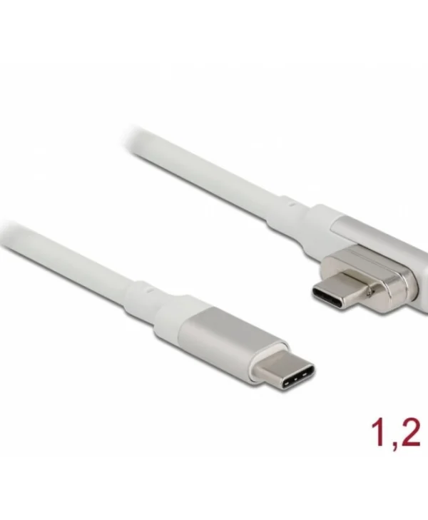 Delock Thunderbolt 3 Usb-c Magnetic Cable Straight/90 Degree Angle 4k60hz/100w 1.2m White Delock 86703