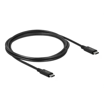DeLock USB 2.0 Cable USB-C male - USB-C 100W PD Μαύρο 2m 86980 DELOCK-86980