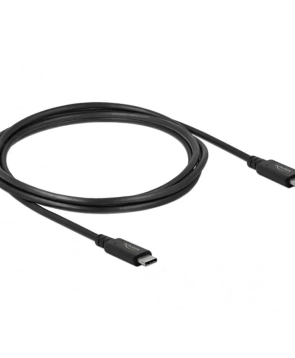 DeLock USB 2.0 Cable USB-C male - USB-C 100W PD Μαύρο 2m 86980 DELOCK-86980