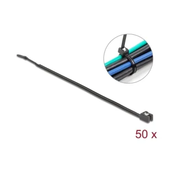 DeLock Δεματικά Καλωδίων Πλαστικά 200mmx4.8mm σε Μαύρο χρώμα (50τμχ) 19468