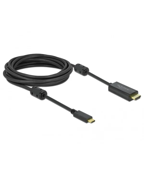 DeLock Cable HDMI male - USB-C male 5m Μαύρο 85972