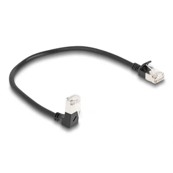 DeLock S/FTP Cat.6a (Gigabit) Καλώδιο Δικτύου Ethernet 0.25m Μαύρο 80303