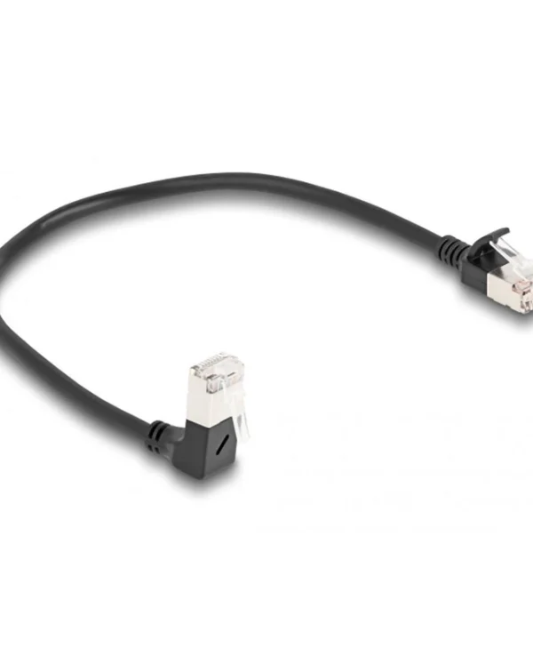 DeLock S/FTP Cat.6a (Gigabit) Καλώδιο Δικτύου Ethernet 0.25m Μαύρο 80303