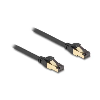 DeLock S/FTP Cat.6a (Gigabit) Καλώδιο Δικτύου Ethernet εξωτερικού χώρου 0.3m Μαύρο 80246