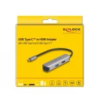 DeLock USB-C Docking Station με HDMI 4K PD Ασημί (61060) - Image 3