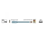 DeLock USB 2.0 Cable USB-C male - RS-232 Γκρι 1m 89893 - Image 2