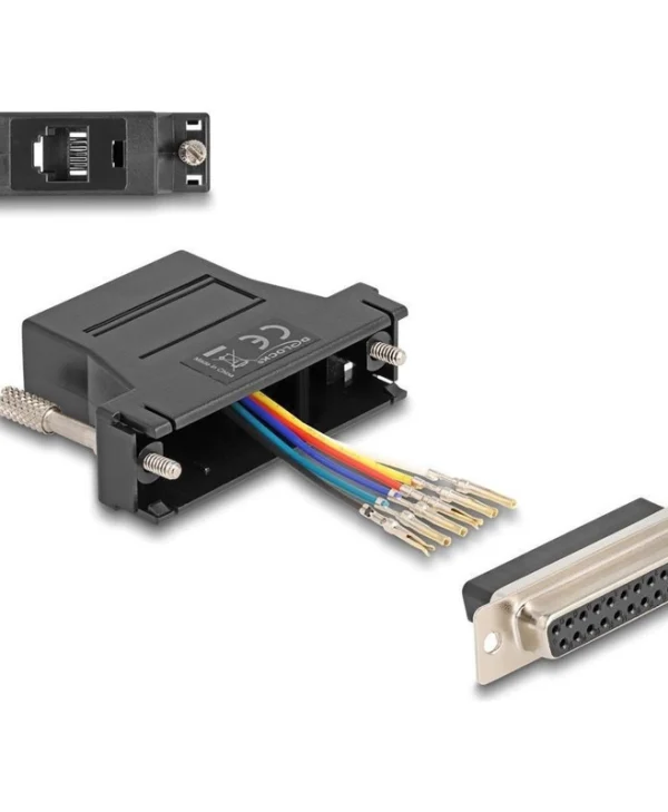 Delock D-sub 25 Pin Female To Rj12 Female Assembly Kit Black 67097