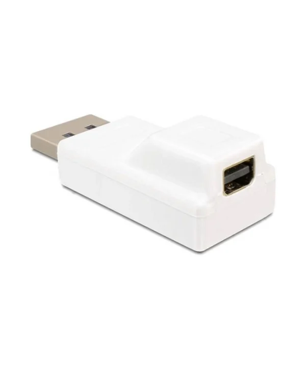 DeLock Μετατροπέας DisplayPort male σε mini DisplayPort female Λευκό 1τμχ 65240