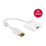 DeLock Μετατροπέας DisplayPort male σε HDMI female Λευκό 1τμχ 62608