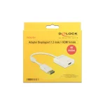 DeLock Μετατροπέας DisplayPort male σε HDMI female Λευκό 1τμχ 62608 - Image 2