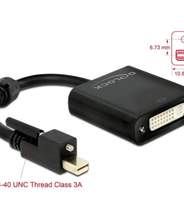 DeLock 62639 Μετατροπέας mini DisplayPort male σε DVI-I female
