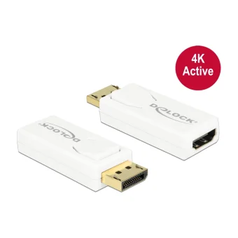DeLock 65580 Μετατροπέας DisplayPort male σε HDMI female Λευκό
