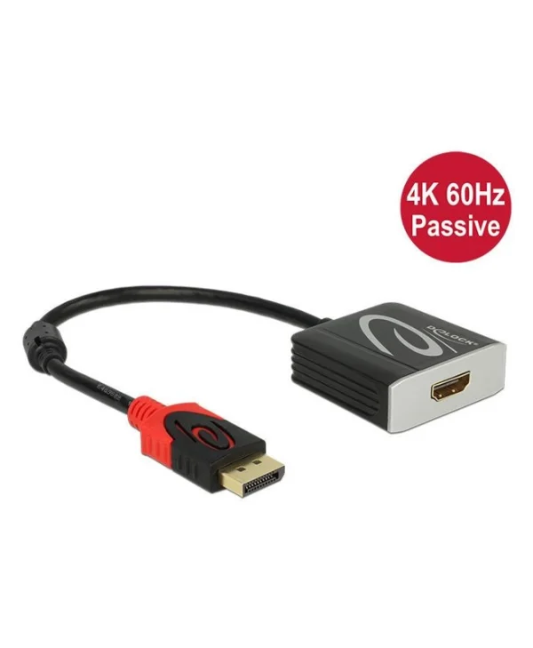 DeLock Μετατροπέας DisplayPort male σε HDMI female (62719)
