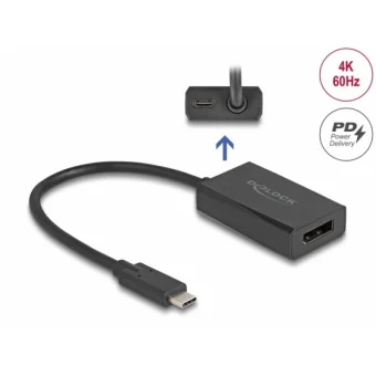 DeLock Μετατροπέας DisplayPort male σε DisplayPort female 1τμχ 61059