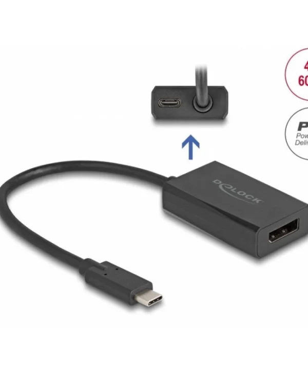 DeLock Μετατροπέας DisplayPort male σε DisplayPort female 1τμχ 61059