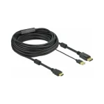 DeLock 4K 30Hz Cable DisplayPort male - HDMI male 10m Μαύρο (85968)