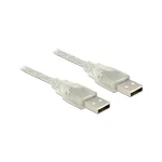 DeLock USB 2.0 Cable USB-A male - USB-A male Διάφανο 3m 83890 - Image 2