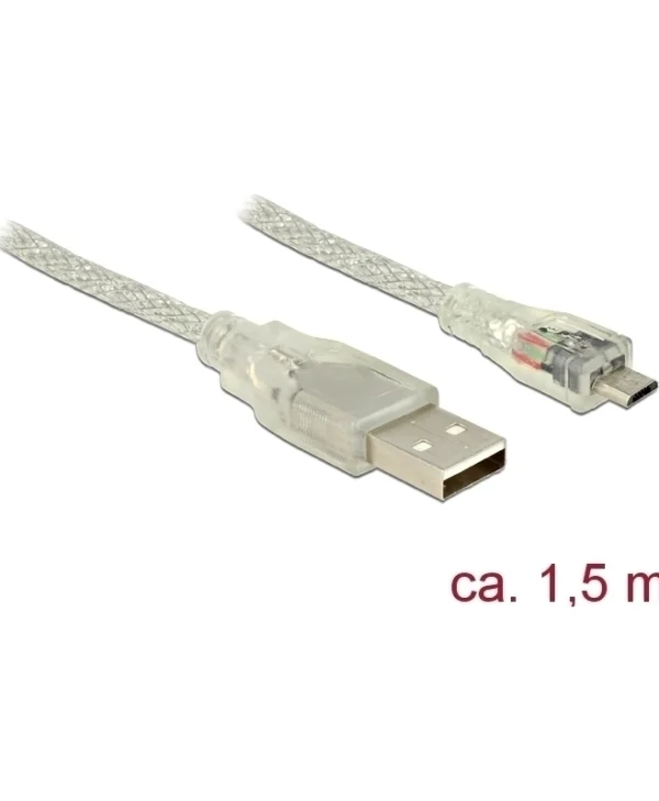 DeLock Regular USB 2.0 to micro USB Cable Γκρι 1.5m (83899)