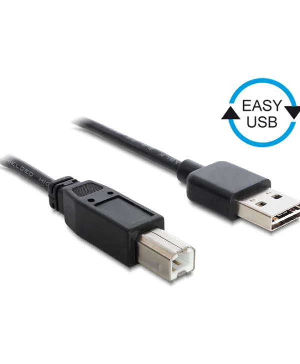 DeLock USB 2.0 Cable USB-A male - USB-B male 0.5m (83684)