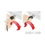 DeLock USB 2.0 Cable USB-A male - USB-B male 0.5m (83684) - Image 3