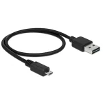 DeLock Regular USB 2.0 to micro USB Cable Μαύρο 0.5m 85156 1τμχ - Image 2
