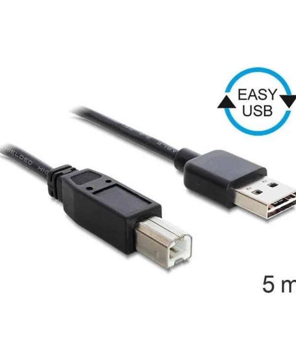 DeLock USB 2.0 Cable USB-A male - USB-B male 5m (85553)