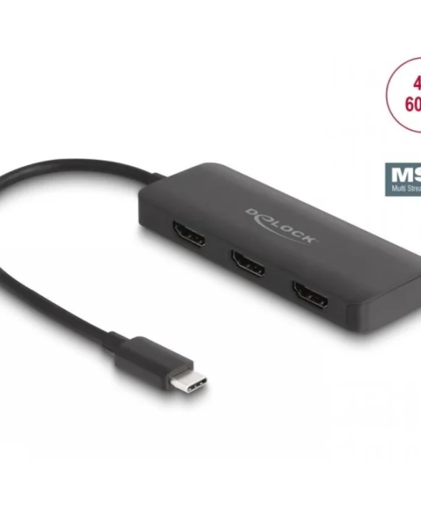 DeLock Μετατροπέας USB-C male σε HDMI 3x female 1τμχ 88040