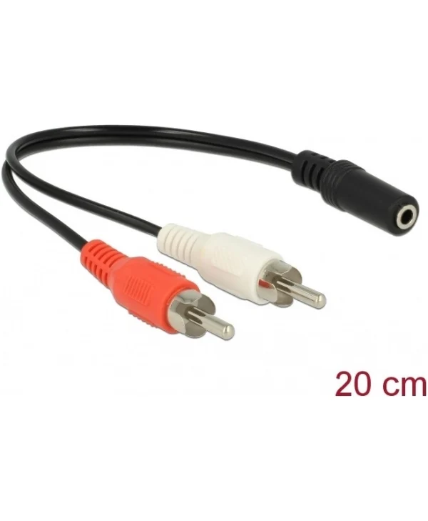 DeLock Μετατροπέας RCA 2x male σε 3.5mm female (85806)