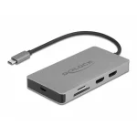DeLock 87004 USB-C Docking Station με HDMI 4K PD Ethernet και σύνδεση 2 Οθονών Γκρι - Image 3