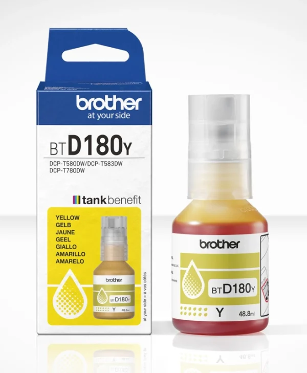 Brother BRBTD180Y Γνήσιο Μελάνι Εκτυπωτή InkJet Κίτρινο