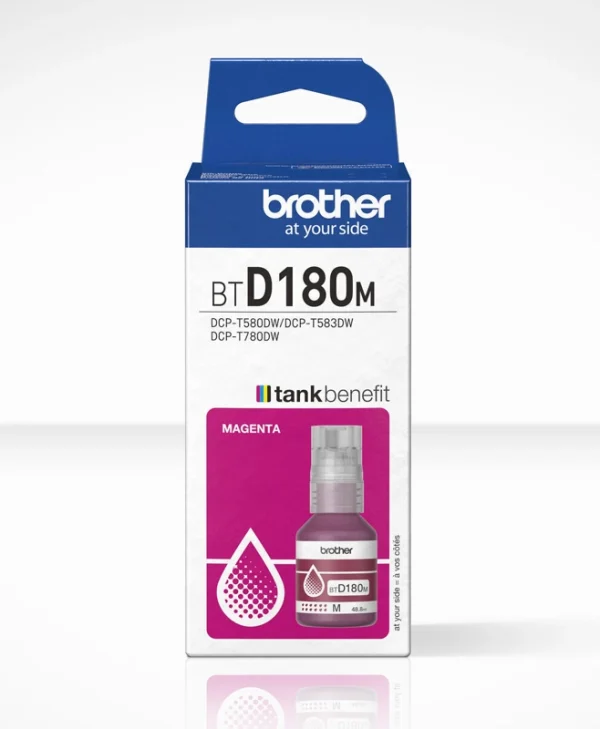 Brother BTD180M Γνήσιο Μελάνι Εκτυπωτή InkJet Ματζέντα
